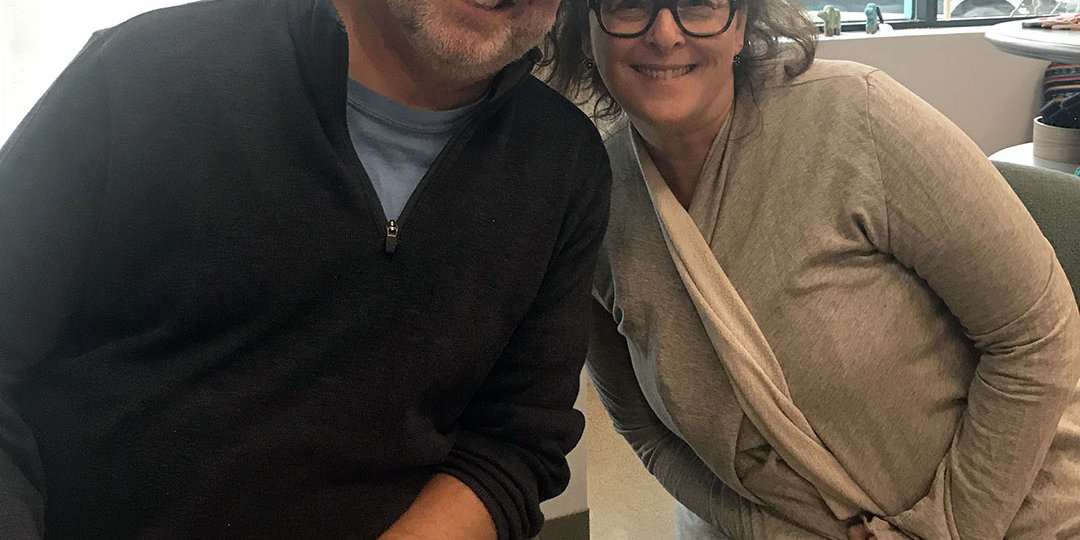 Jennifer Gray and Matthew Sanford smile at the camera.