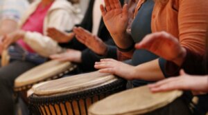 Yoga Center Retreat Drumming