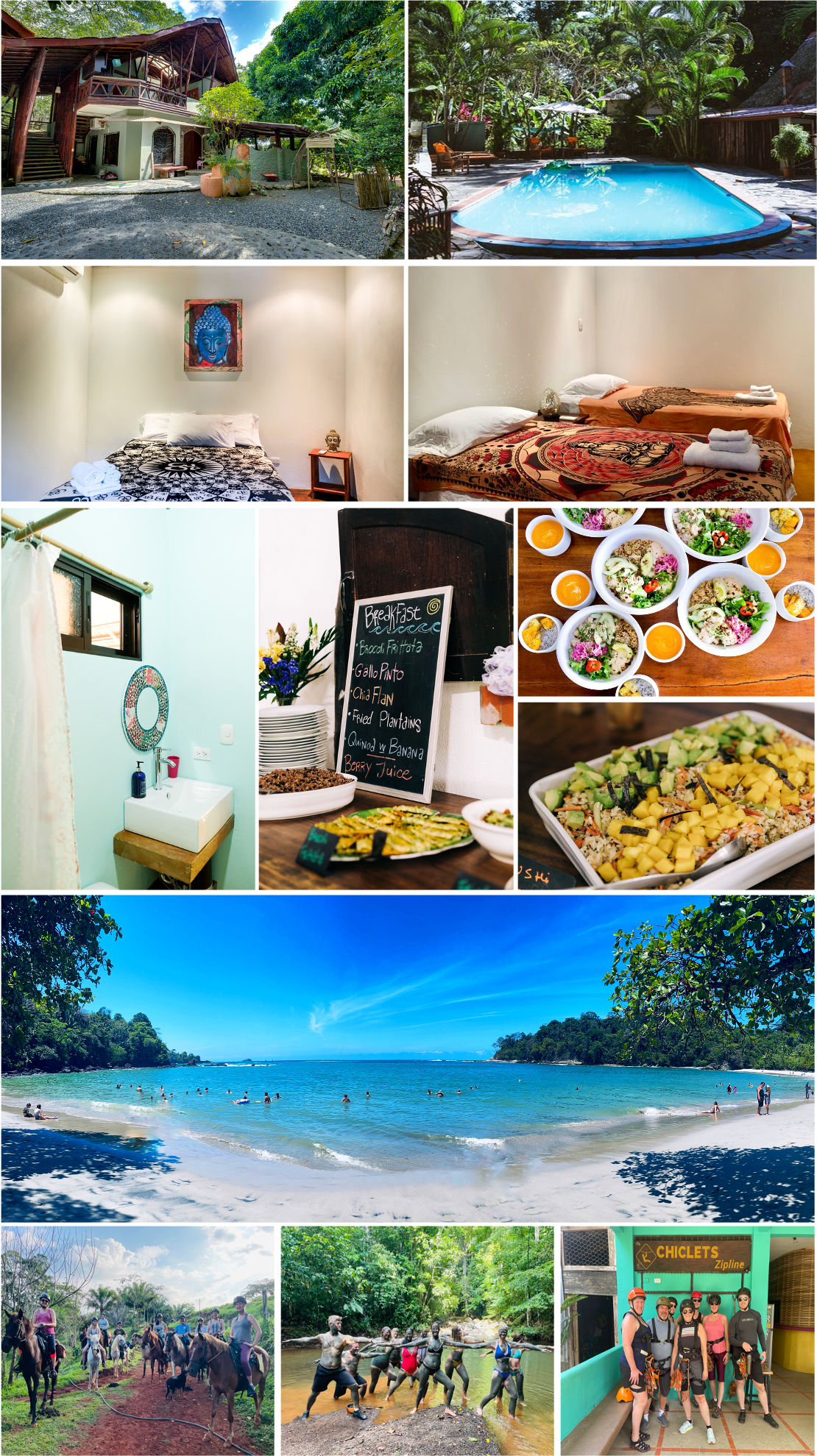 collage of costa rica photos