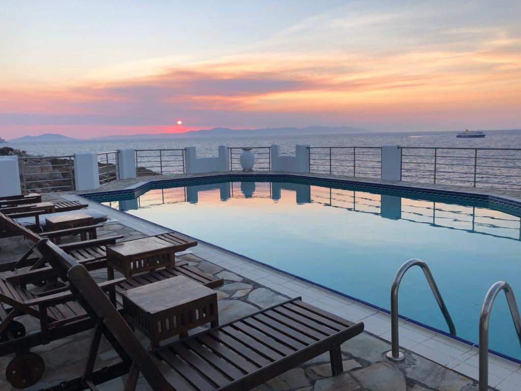 sea and pool view from the Searock villa